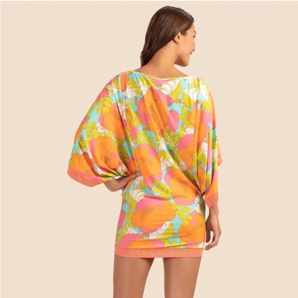 TRINA TURK Playa De Flor Tunic Cover-up Size Large - Picture 5 of 8